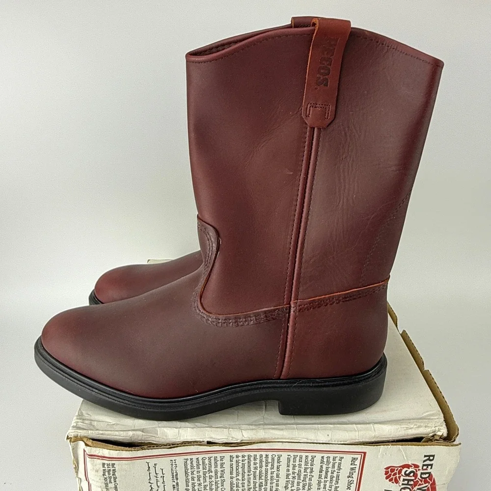 Vintage Red Wing Pecos 1104 Leather Pull On Work Boots Mens 13 D NIB